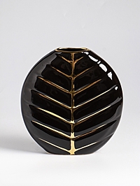 Ваза настольная керамика "Новайо" 18х17 см, чёрный