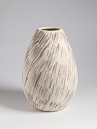 Ваза настольная керамика "Беажио" классик, 24,5х15 см, бежево-коричневый