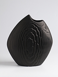 Ваза «Бего», 24×21 см, керамика, чёрная