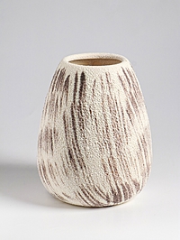 Ваза настольная керамика "Беажио" классик, 17,5х14 см, бежево-коричневый