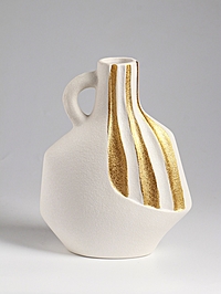 Ваза настольная керамика "Оделис" 21,5х16 см, белый