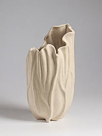 Ваза настольная керамика "Джалис" 22,5х12 см, бежевый