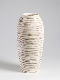 Ваза настольная керамика "Беажио" элит, 25,5х10 см, бежево-коричневый