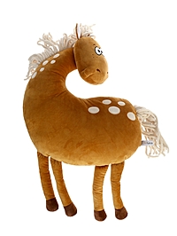 Мягкая игрушка - подушка «Конь Даниэль», рыжий, 40 см