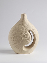 Ваза «Невада», 23×16.5 см, керамика, бежевая