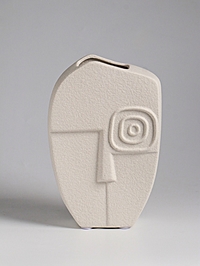 Ваза настольная керамика "Ачиль" 20,5х13 см, белый