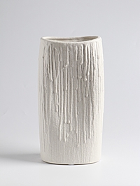 Ваза «Кристилис», 24.5×12 см, керамика, белая