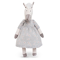 Мягкая игрушка «Лошадка Любава», в сером платье, 30 см