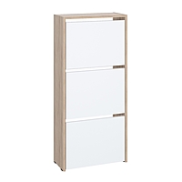 Обувница в прихожую «Лайт», 3 секции, 518×216×1140 мм, цвет дуб сонома/белый