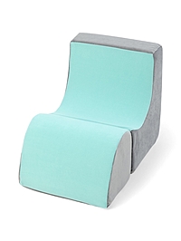 Мягкое кресло "Куб", цвет серый-мятный КИ-553Ц