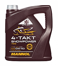 Масло моторное Mannol 7212 4-Takt Snowpower 0W-40 4 л синт.