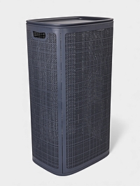 Плетёная корзина для белья с крышкой "Лён" 100л 43×32×80см, цвет графит