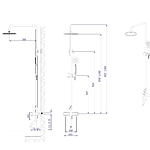 Душевая система RUSH Santiago SUS1116-40 с изливом сатин