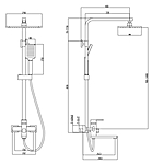 Душевая система AVRORA Orra AV6140GM оружейная сталь