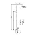Душевая система Splenka S222.24.03 сатин золотой