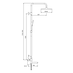 Душевая система Splenka S223.26.06 с термостатом черный