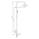 Душевая система Splenka S224.26.03 термостат сатин золотой
