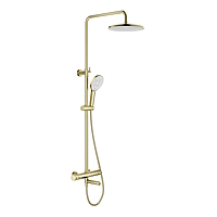Душевая система Splenka S223.26.03 термостат сатин золотой