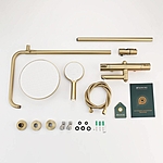 Душевая система Splenka S223.26.03 термостат сатин золотой