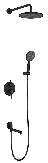 Душевая система Raglo R20.27.06 встраиваемая черный