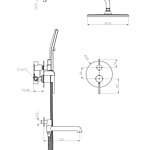 Душевая система Raglo R20.27.06 встраиваемая черный