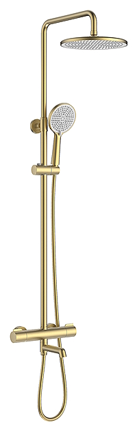 Душевая система Raglo R20.26.03 с термостатом сатин золотой