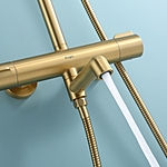 Душевая система Raglo R20.26.03 с термостатом сатин золотой