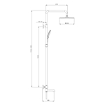 Душевая система Raglo R20.26.03 с термостатом сатин золотой