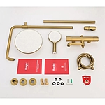 Душевая система Raglo R20.26.03 с термостатом сатин золотой