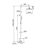 Душевая система Raglo R03.24.03 сатин золотой