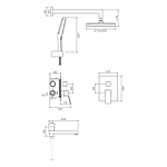 Душевая система Raglo R30.27.06 встраиваемая черный