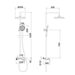Душевая система Tokito Rain TOK-RAI-1018 хром