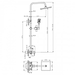 Душевая система Rossinka RS50-45 с термостатом хром