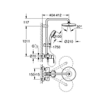 Душевая система GROHE Tempesta Cosmopolitan 26224001 хром