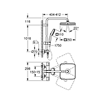 Душевая система GROHE Tempesta System 250 Cube 26689001 хром