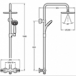 Душевая система Jacob Delafon July E45716-CP термостат хром
