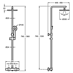 Душевая система Jacob Delafon Marcel E25084-CP термостат