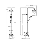 Душевая система Jacob Delafon Louise E24368-CP хром/белый