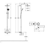Душевая система Jacob Delafon Atom E26237-BL термостат