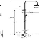 Душевая система Jacob Delafon Aleo E97825RU-4-CP хром
