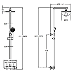Душевая система Jacob Delafon Brive E24322-CP термостат хром