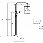 Душевая система Jacob Delafon July E99741-CP термостат хром