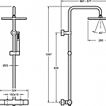 Душевая система Jacob Delafon Brigitte E32850-CP термостат