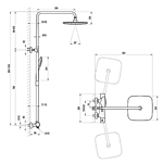 Душевая система Ravak 10° X070103 термостат хром