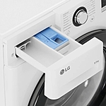 Стиральная машина LG F 2V3FR6W узкая с сушкой инвертор белый черный люк