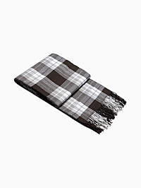 Плед «Элис» 150×200 см, рап.4, белый/серый/коричневый