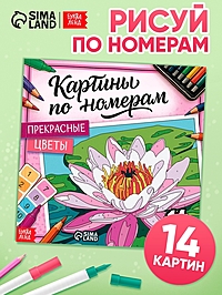 Раскраска картина по номерам "Прекрасные цветы" 14 картин