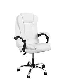 Кресло руководителя , экокожа белое