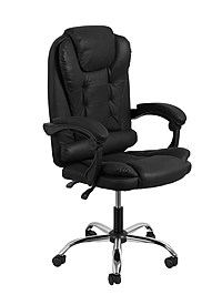 Кресло руководителя, экокожа черное