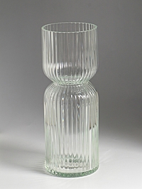 Ваза декоративная, h=30 см, d=12 см, стекло, прозрачная